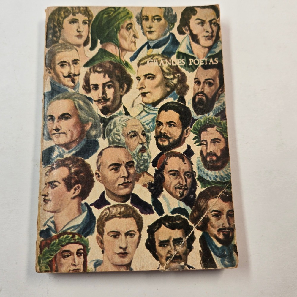 Vintage 1967 Grandes Poetas Book Spanish Poetry Bécquer Poe Dante